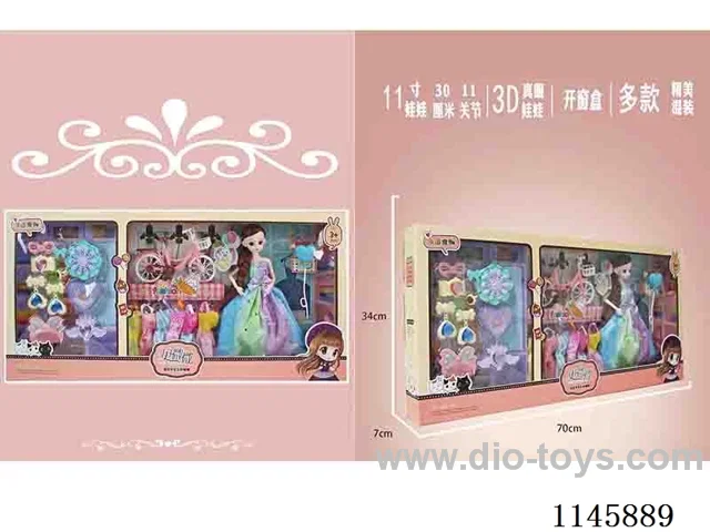 11’ 30cm 11 jointed solid Barbie+Balloon+Cosmetic+Bicycle Mixed Pack