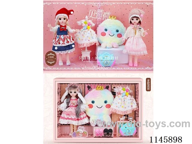12’ 30cm 21 jointed solid Barbie + octopus bag + camera + 2 pairs of shoes + cat cat mixed various