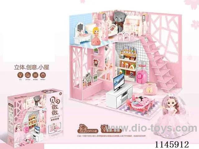 6’ 16cm 23 jointed solid doll with veil KT plate DIY three-dimensional creative hut