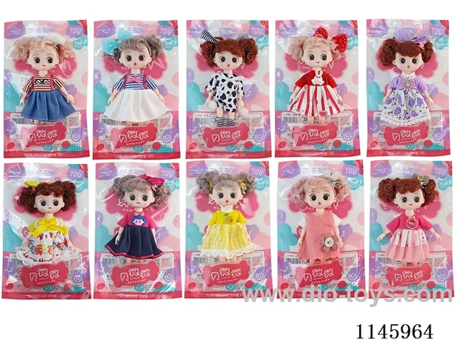 6’ 16cm 21 jointed solid dolls mixed bag