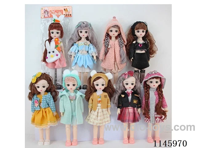 12’ 30cm 21 jointed solid dolls mixed bag