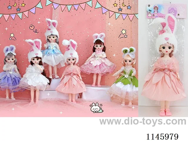 12’ 30cm 21 jointed solid doll with hair accessories mix & match