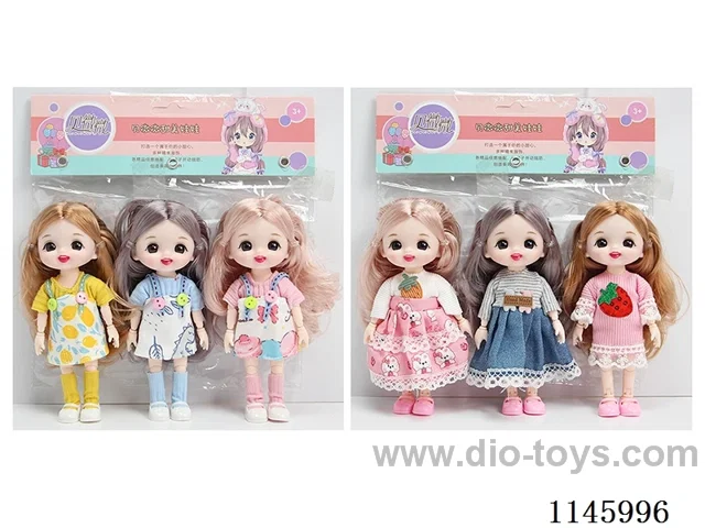 6’ 16cm 13 jointed solid doll 3PCS two mixes