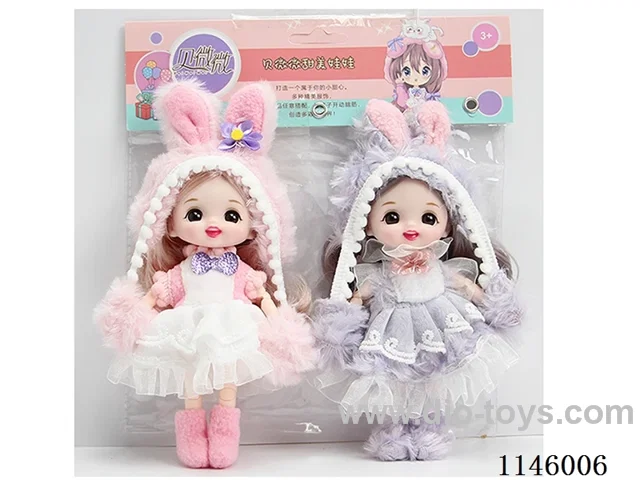 6’ 16cm 13 jointed solid doll 2pcs