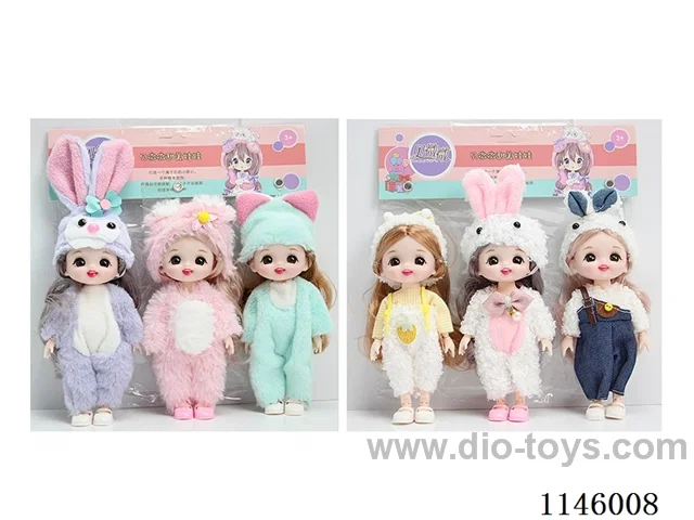 6’ 16cm 13 jointed solid doll 3PCS two mixes