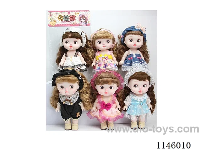 12’ 28cm 5 jointed vinyl body dolls mixes