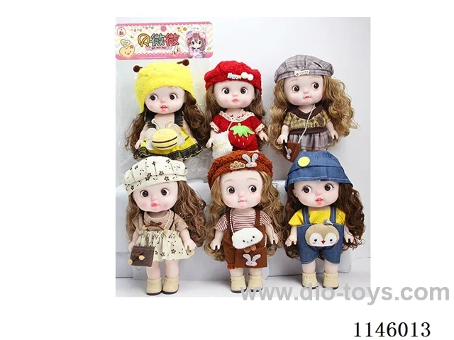 12’ 28cm 5 jointed vinyl body dolls mix and match