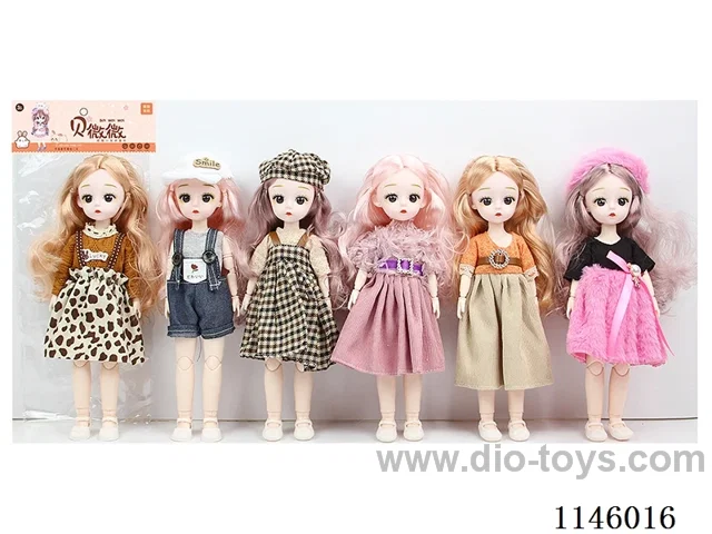 12’ 30cm 21 jointed solid body dolls Assortment