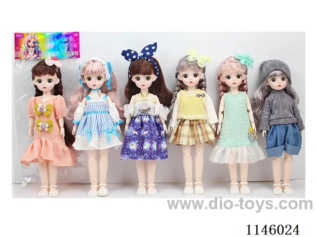 12’ 30cm 21 jointed solid doll variety mix