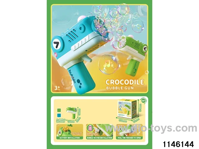 Sound and light music bubble gun