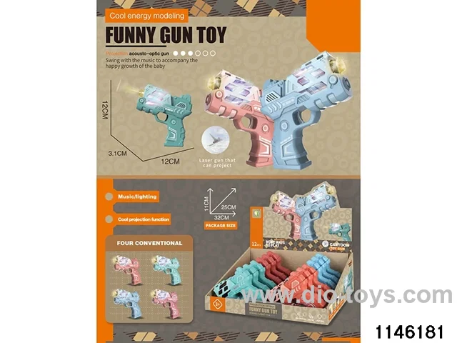 Sound and light projection space gun