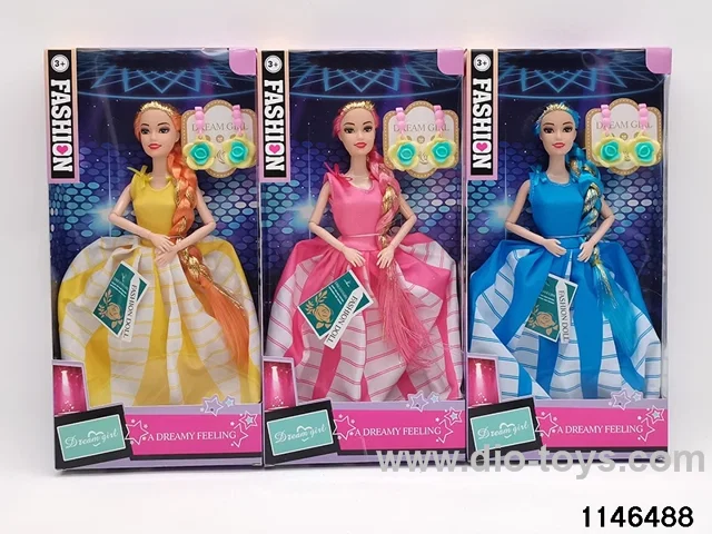 11.5 inch 9 jointed doll set
