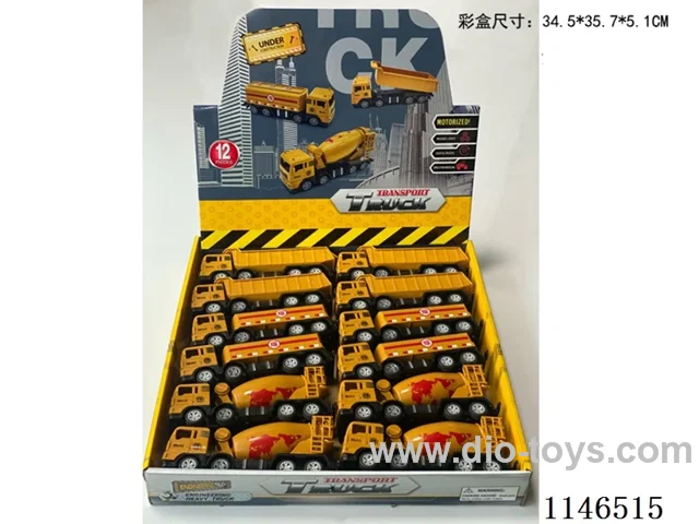 Inertia Engineering Vehicle(12pcs in a box/3mixed) with actions