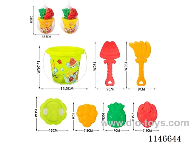 Beach Bucket (Printed Fruit) Set 7pcs