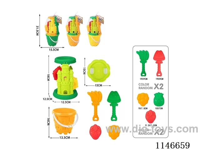 Beach Castle Hourglass Set 6pcs