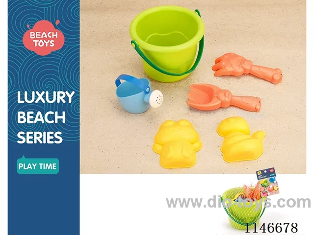 Soft Rubber Beach Bucket (Set of 6)
