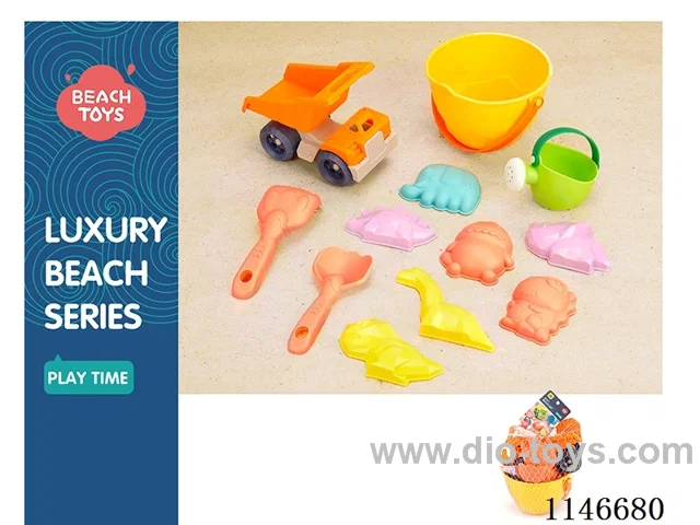 Soft rubber beach pail (set of 12)