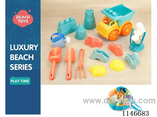 Soft Rubber Beach Bucket (15 pcs set)