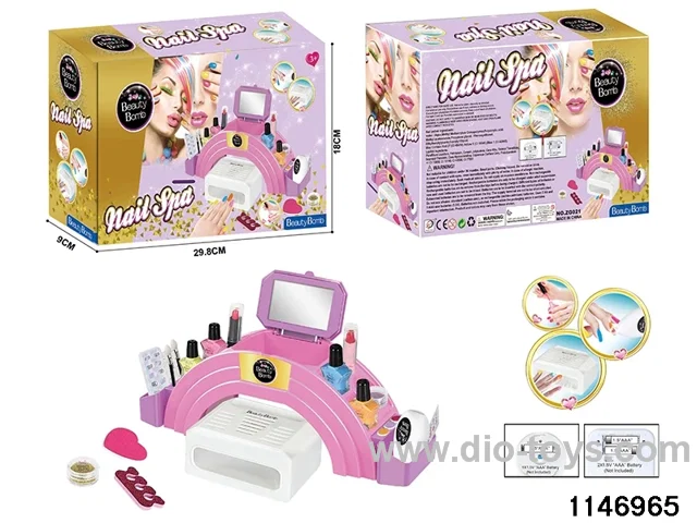 Manicure table with nail grinder and dryer