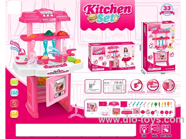 kitchenware set with light and music 33pcs