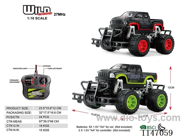 1:18 4ch rc car not included battery