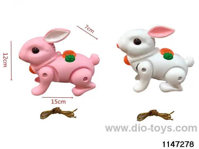 Battery operated lighted musical jumping bunny