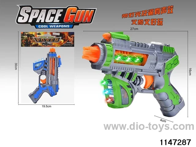 Sound and light rotating telescopic gun