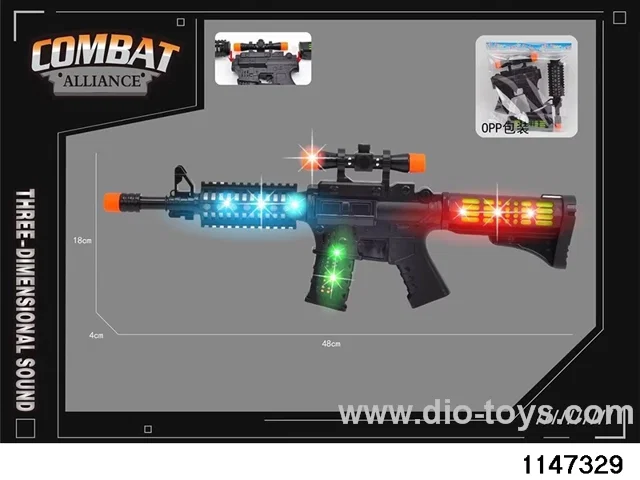 Sound and light musical octave gun