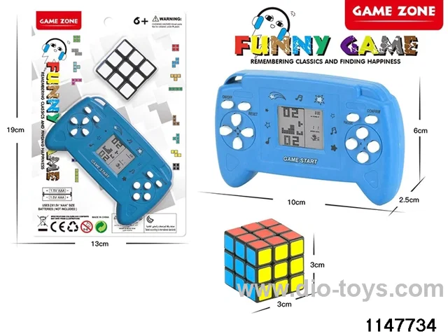 Game console + Rubik's Cube
