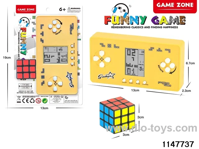 Game console + Rubik's Cube