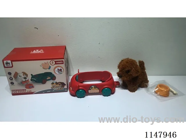Plush Dog Fun Car