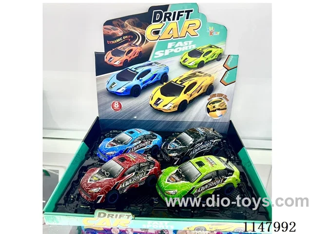 Drift flash sports car with light music (8PCS)