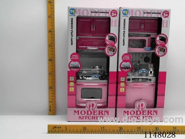Pink solid colour kitchen set (2 models)