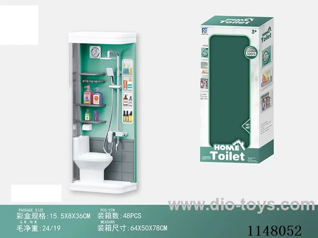 Light Blue Bathroom Pretend Play-Shower Cubicle