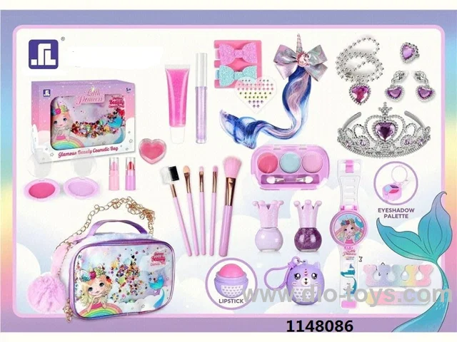 GIRLS DRESS UP MAKEUP MAKEUP DIY NAIL ART SET IN COLOR BOX