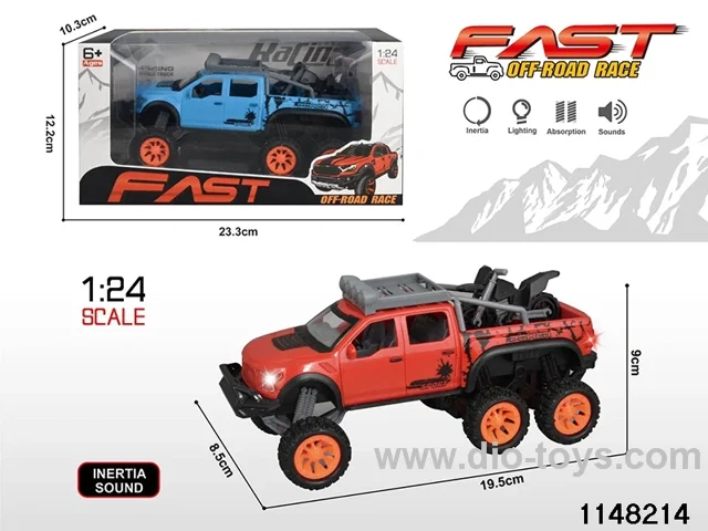 Inertia pick-up truck with motorbike (electricity included)