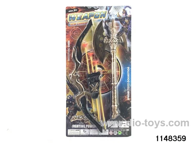 Antique bronze bow and arrow axe