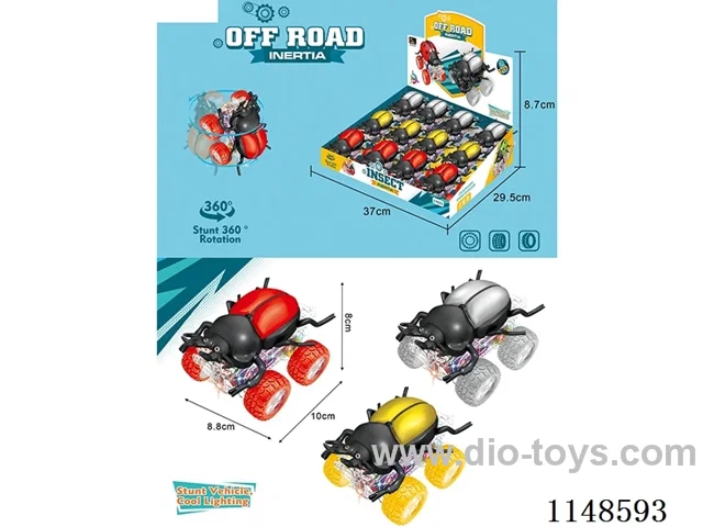inertia car with light 12PCS