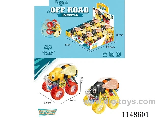 inertia car with light 12PCS