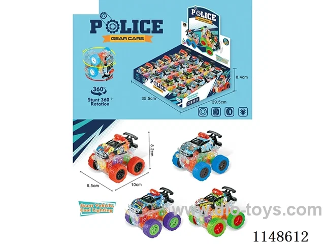 inertia car with light 12PCS