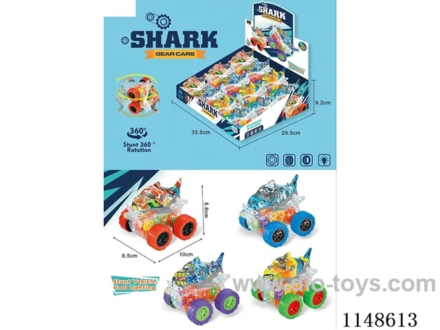 inertia car with light 12PCS