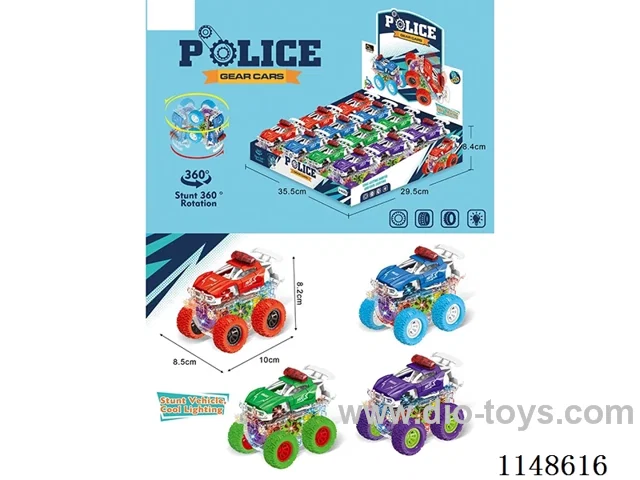 inertia car with light 12PCS