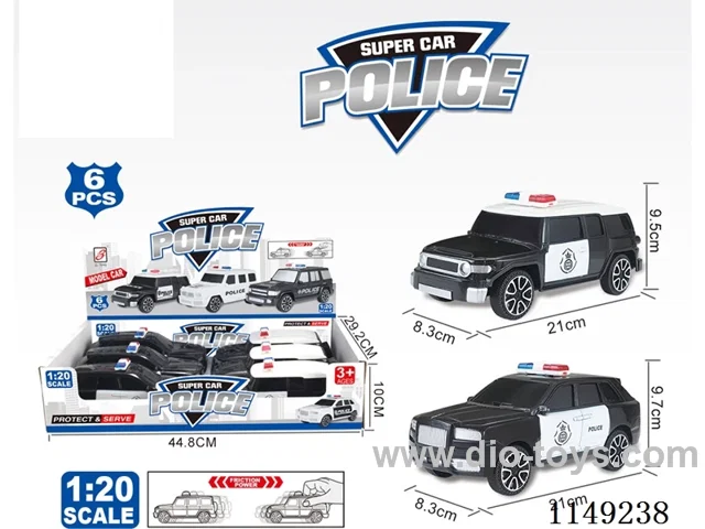1:20 2 Inertia Police Car in Arabic (6pcs)