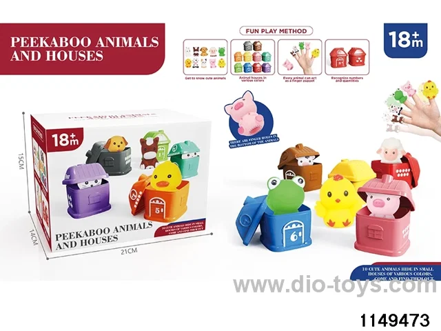Soft Plastic Animal Pairing House 10PCS