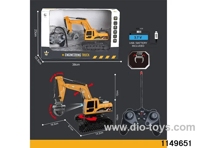 1:22 27MHz 6ch RC Construction Vehicle with Lights