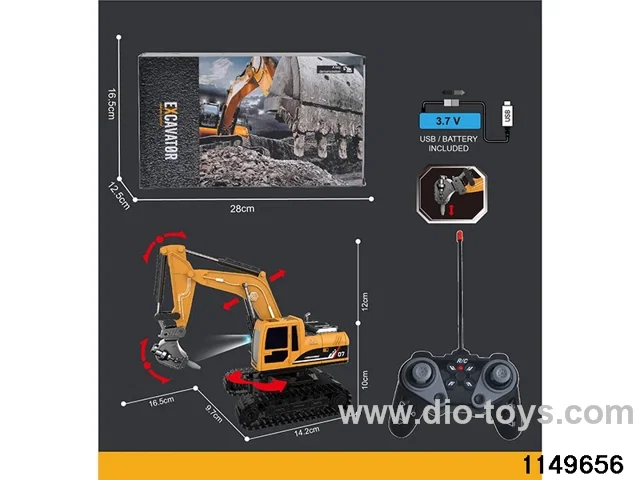 1:22 27MHz 6ch RC Construction Vehicle with Lights