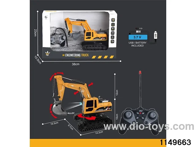 1:22 27MHz 6ch RC Construction Vehicle with Lights