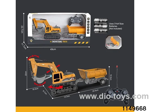 1:22 27MHz 6ch RC Construction Vehicle with Lights