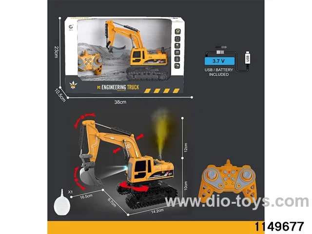 1:22 2.4G 11ch RC Engineering Vehicle with Sound and Lights