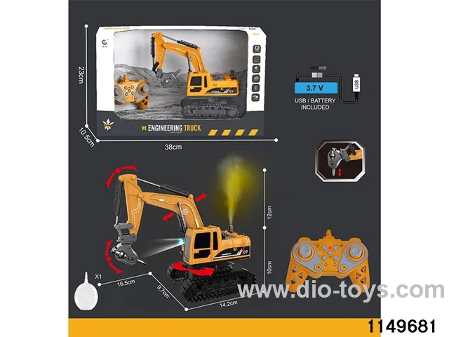 1:22 2.4G 11ch RC Engineering Vehicle with Sound and Lights